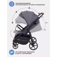 Коляска прогулочная «книга» Rant Volt RA353 (Graphite) - Превью изображения №3 — Интернет-магазин Time-Shop
