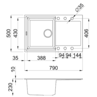 Кухонная мойка Elleci Easy 300 Ghisa 70 - Превью изображения №2 — Интернет-магазин Time-Shop