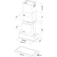 Кухонная вытяжка Falmec Gruppo Incasso NRS 70 800 м3/ч (нержавеющая сталь) - Превью изображения №3 — Интернет-магазин Time-Shop