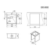 Кухонная мойка Granula GR-4600 (сатин) - Превью изображения №3 — Интернет-магазин Time-Shop