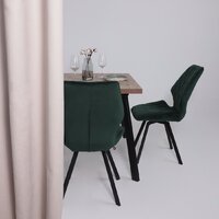 Кухонный стол Мамадома Borg-120 раздвижной 120-160х80 (дуб веллингтон/черный) - Превью изображения №3 — Интернет-магазин Time-Shop