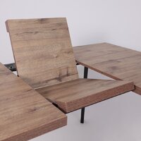 Кухонный стол Мамадома Borg-120 раздвижной 120-160х80 (дуб веллингтон/черный) - Превью изображения №18 — Интернет-магазин Time-Shop