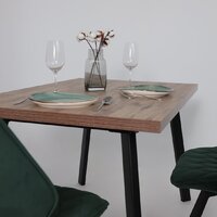 Кухонный стол Мамадома Borg-120 раздвижной 120-160х80 (дуб веллингтон/черный) - Превью изображения №5 — Интернет-магазин Time-Shop