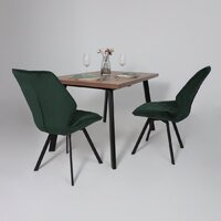 Кухонный стол Мамадома Borg-120 раздвижной 120-160х80 (дуб веллингтон/черный) - Превью изображения №4 — Интернет-магазин Time-Shop