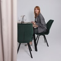 Кухонный стол Мамадома Borg-120 раздвижной 120-160х80 (дуб веллингтон/черный) - Превью изображения №2 — Интернет-магазин Time-Shop