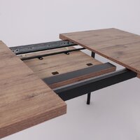 Кухонный стол Мамадома Borg-120 раздвижной 120-160х80 (дуб веллингтон/черный) - Превью изображения №15 — Интернет-магазин Time-Shop