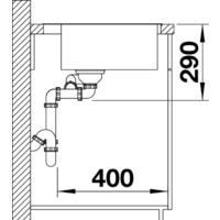 Кухонная мойка Blanco Andano 340/180-IF/A 525247 (с клапаном-автоматом, сатин) - Превью изображения №8 — Интернет-магазин Time-Shop