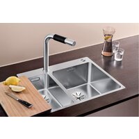 Кухонная мойка Blanco Andano 340/180-IF/A 525247 (с клапаном-автоматом, сатин) - Превью изображения №3 — Интернет-магазин Time-Shop