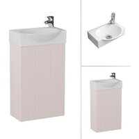  Lauter Тумба под умывальник Из искусственного мрамора Amelia 40 (пудрово-розовый п/мат) - Превью изображения №2 — Интернет-магазин Time-Shop