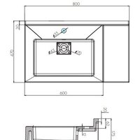 Умывальник Акватон Сакура 80 1A71993KSK010 - Превью изображения №4 — Интернет-магазин Time-Shop