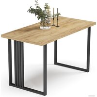 Кухонный стол Mio Tesoro Laim 36 120x66 (дуб крафт золотой/черный) - Превью изображения №2 — Интернет-магазин Time-Shop