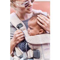 Рюкзак-переноска BabyBjorn One Air Mesh (жемчужно-розовый) - Превью изображения №3 — Интернет-магазин Time-Shop