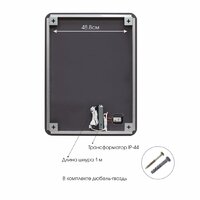  Алмаз-Люкс Зеркало Hanoi 6080sc-4 (с подсветкой, с сенсорной кнопкой, часы) - Превью изображения №4 — Интернет-магазин Time-Shop