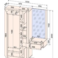 Стенка Интерлиния Quartz QZ-ШК4 комбинированный (белый платинум/бетон) - Превью изображения №6 — Интернет-магазин Time-Shop