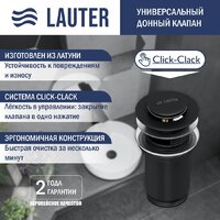 Умывальник Lauter 21570 + клапан 21190B + сифон 21635B (черный матовый) - Превью изображения №2 — Интернет-магазин Time-Shop