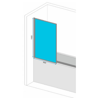 Стеклянная шторка для ванны Rea Lagos Fix 80 - Превью изображения №3 — Интернет-магазин Time-Shop