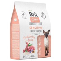Сухой корм для кошек Brit care Superpremium Sensitive с индейкой и ягненком (чувствительное пищеварение) 7 кг - Превью изображения №3 — Интернет-магазин Time-Shop
