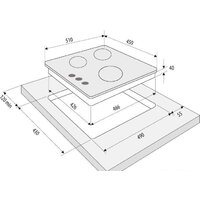 Варочная панель Krona Tordo 45 IX - Превью изображения №3 — Интернет-магазин Time-Shop