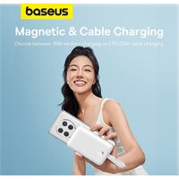Внешний аккумулятор Baseus Magnetic Fast Charge Power Bank Type-C Edition 30W 10000mAh (белый) - Превью изображения №13 — Интернет-магазин Time-Shop