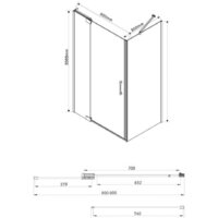 Душевой уголок Vincea Extra VSR-1E809080CL (хром/прозрачное) - Превью изображения №5 — Интернет-магазин Time-Shop