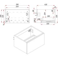  ЗОВ Тумба под умывальник Кито-2 60 2K60LA0MWMC-KP13W (аттик/белый матовый) - Превью изображения №9 — Интернет-магазин Time-Shop