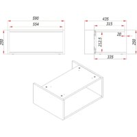  ЗОВ Тумба под умывальник Кито-2 60 2K60LA0MWMC-KP13W (аттик/белый матовый) - Превью изображения №10 — Интернет-магазин Time-Shop