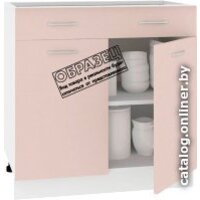 Шкаф напольный Кортекс-мебель Корнелия Лира НШ80р1ш без столешницы (белый) - Превью изображения №3 — Интернет-магазин Time-Shop