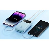 Внешний аккумулятор Baseus Qpow2 Dual-Cable Digital Display Fast Charge Power Bank 22.5W 10000mAh (голубой) - Превью изображения №8 — Интернет-магазин Time-Shop