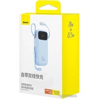 Внешний аккумулятор Baseus Qpow2 Dual-Cable Digital Display Fast Charge Power Bank 22.5W 10000mAh (голубой) - Превью изображения №5 — Интернет-магазин Time-Shop