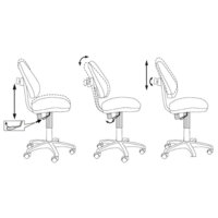 Компьютерное кресло Бюрократ KD-4/STICK-BLUE (голубой) - Превью изображения №6 — Интернет-магазин Time-Shop