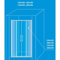 Душевая дверь Водный мир ТА-2 (160x185) - Превью изображения №3 — Интернет-магазин Time-Shop