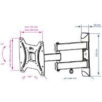 Кронштейн для телевизора Kromax DIX-22 (черный) - Превью изображения №2 — Интернет-магазин Time-Shop