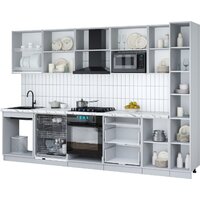 Готовая кухня Интерлиния Мила Gloss 3.1-ПМ2 (керамика/кашемир/травертин серый) - Превью изображения №3 — Интернет-магазин Time-Shop