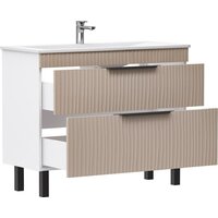  Volna Тумба с умывальником Lotty 100.2Y Pulsus + Pulsus 100 (латте, напольная) - Превью изображения №4 — Интернет-магазин Time-Shop