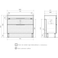 Volna Тумба с умывальником Lotty 100.2Y Pulsus + Pulsus 100 (латте, напольная) - Превью изображения №10 — Интернет-магазин Time-Shop