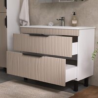  Volna Тумба с умывальником Lotty 100.2Y Pulsus + Pulsus 100 (латте, напольная) - Превью изображения №5 — Интернет-магазин Time-Shop