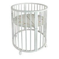 Кроватка-трансформер Indigo Simple 7 в 1 Поперечный маятник (белый) - Превью изображения №2 — Интернет-магазин Time-Shop