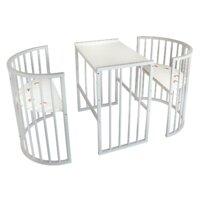 Кроватка-трансформер Indigo Simple 7 в 1 Поперечный маятник (белый) - Превью изображения №4 — Интернет-магазин Time-Shop