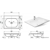 Умывальник Эстет Милана 60x50 1-0018 - Превью изображения №5 — Интернет-магазин Time-Shop