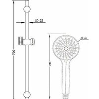Душевой гарнитур  Esko SSS751 - Превью изображения №2 — Интернет-магазин Time-Shop