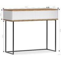 Консольный стол Shtabe Royal 5011 эко (белый/дуб кантри золотой/черный) - Превью изображения №11 — Интернет-магазин Time-Shop