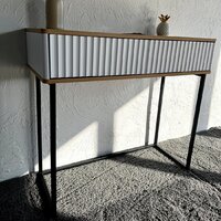 Консольный стол Shtabe Royal 5011 эко (белый/дуб кантри золотой/черный) - Превью изображения №6 — Интернет-магазин Time-Shop