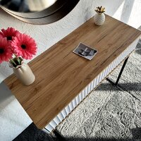 Консольный стол Shtabe Royal 5011 эко (белый/дуб кантри золотой/черный) - Превью изображения №5 — Интернет-магазин Time-Shop