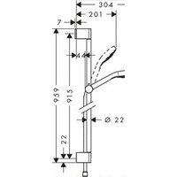 Душевой гарнитур  Hansgrohe Croma Select S [26572400] - Превью изображения №2 — Интернет-магазин Time-Shop