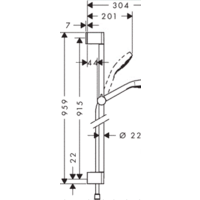 Душевой гарнитур  Hansgrohe Croma Select S [26572400] - Превью изображения №2 — Интернет-магазин Time-Shop