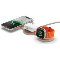 Беспроводное зарядное Satechi OntheGo 3-in-1 Charger ST-QTG31R (розовый) - Превью изображения №5 — Интернет-магазин Time-Shop