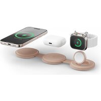 Беспроводное зарядное Satechi OntheGo 3-in-1 Charger ST-QTG31R (розовый) - Превью изображения №4 — Интернет-магазин Time-Shop