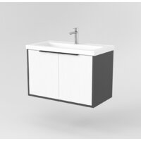  Дабер Тумба под умывальник 018 Тобага/Эридан 80 Т18.8Т.0.20Ч (белый древесный/серый/ручка черная) - Превью изображения №2 — Интернет-магазин Time-Shop