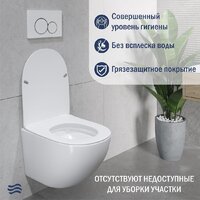 Унитаз подвесной Lauter Sulzdorf + GROHE Rapid SL 38772001 + панель GROHE 37131000 (белый с микролифтом) - Превью изображения №5 — Интернет-магазин Time-Shop