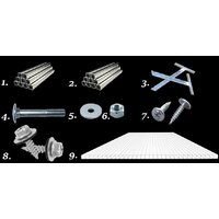 Каркас теплицы КомфортПром 3.3x4м(1) 10014086 - Превью изображения №6 — Интернет-магазин Time-Shop